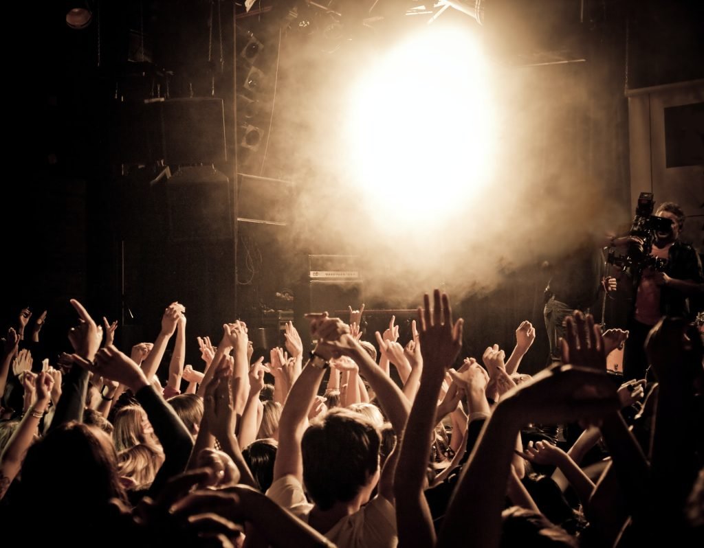 Cheering crowd